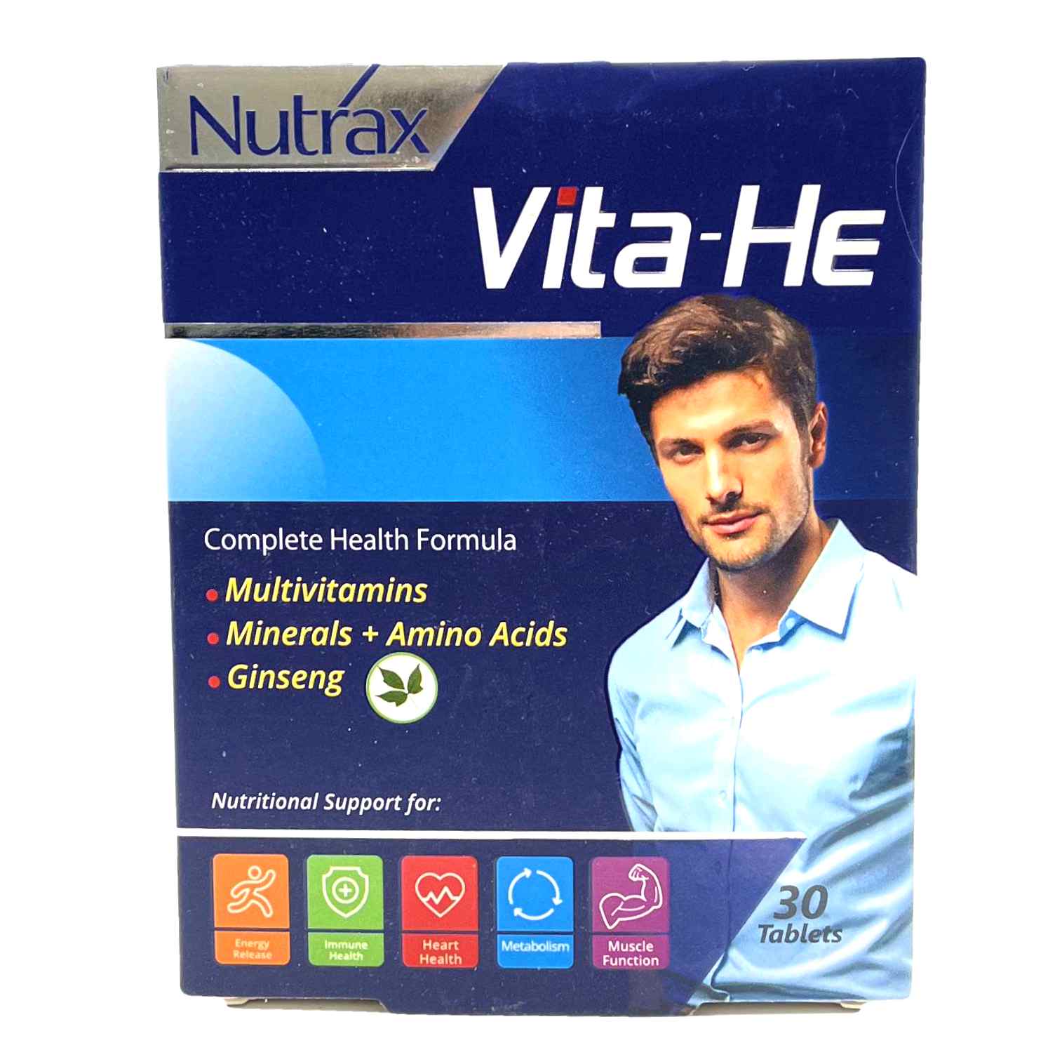 قرص مولتی ویتامین آقایان وایتا هی نوتراکس Nutrax Vita He